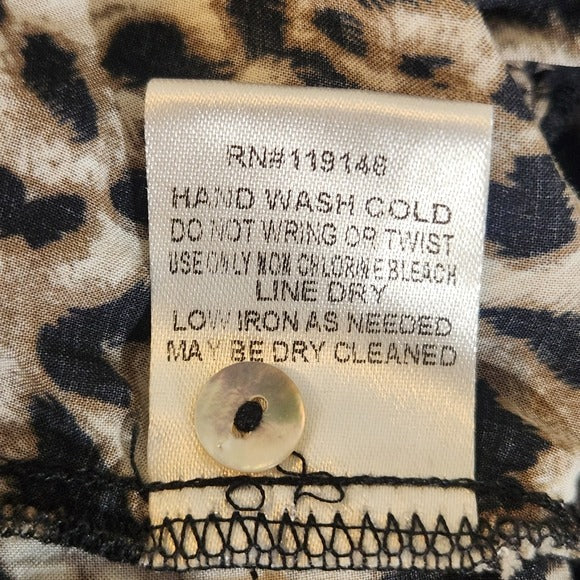 Jodifl Leopard Print Long Sleeve Mini Dress Size Medium Leopard Shift Dress
