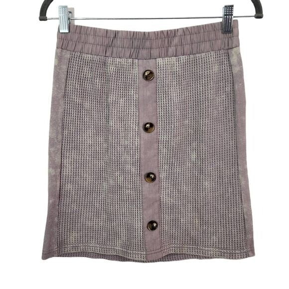 Vintage Havana Gray Mini Skirt Size Medium Gray Distressed Dye Skirt, New