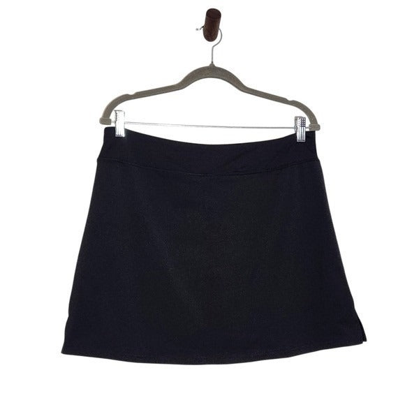 Ekouaer Black Athletic Skort Size XL Black Golf Skirt