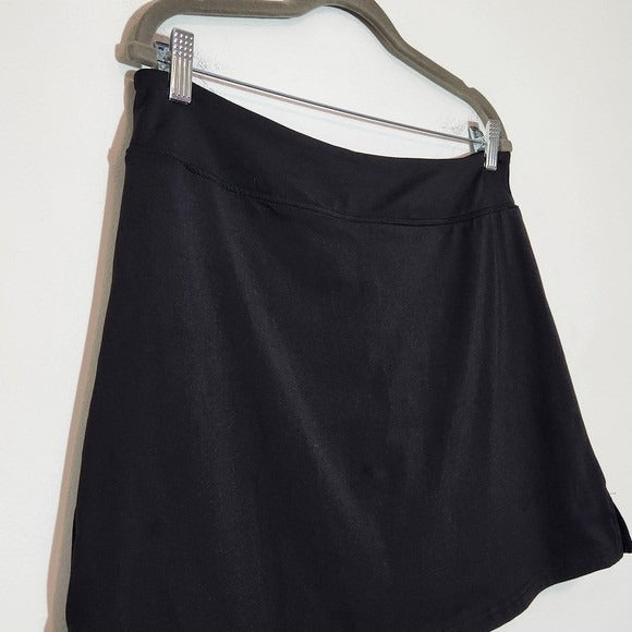Ekouaer Black Athletic Skort Size XL Black Golf Skirt