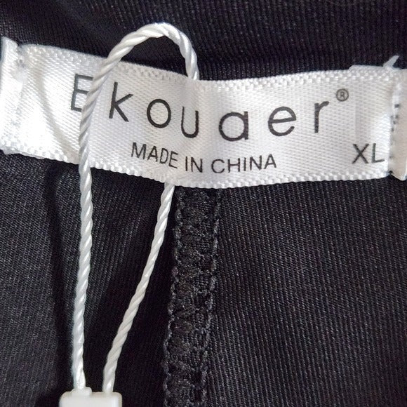 Ekouaer Black Athletic Skort Size XL Black Golf Skirt