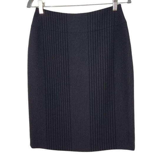 Isabella Demarco Black Pinstripe Pencil Skirt NWT Size 4 Black Striped Skirt