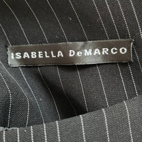 Isabella Demarco Black Pinstripe Pencil Skirt NWT Size 4 Black Striped Skirt
