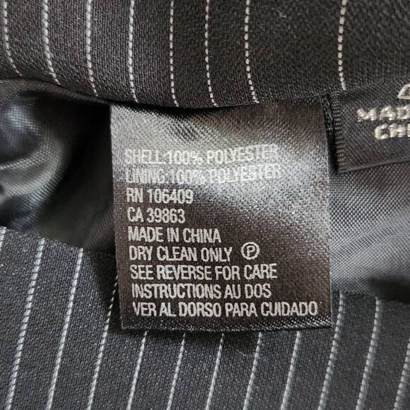 Isabella Demarco Black Pinstripe Pencil Skirt NWT Size 4 Black Striped Skirt