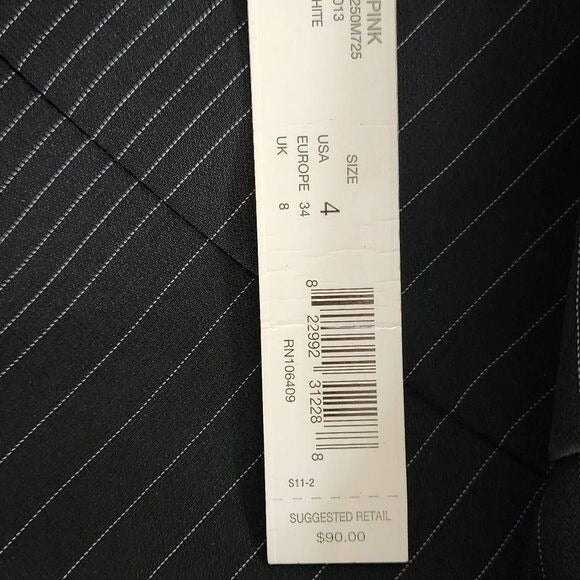 Isabella Demarco Black Pinstripe Pencil Skirt NWT Size 4 Black Striped Skirt