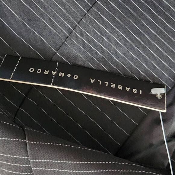 Isabella Demarco Black Pinstripe Pencil Skirt NWT Size 4 Black Striped Skirt