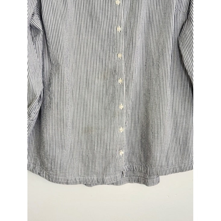 St. John's Bay Black and White Striped Top Size 2X