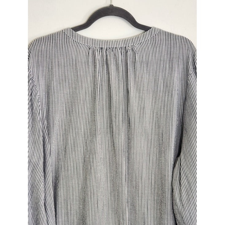 St. John's Bay Black and White Striped Top Size 2X