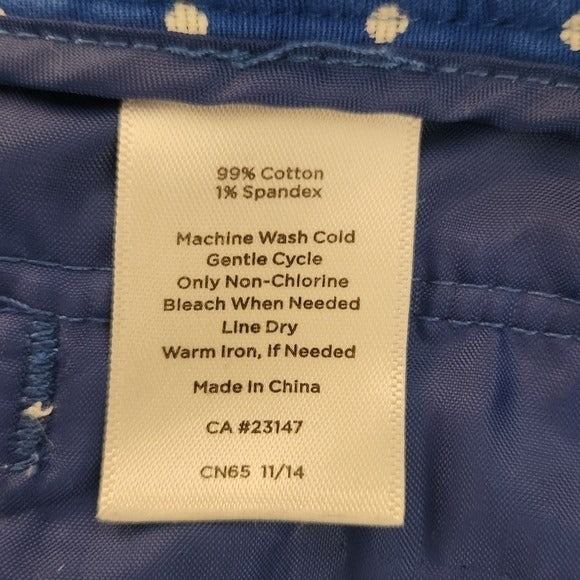 Talbots Blue and White Polka Dot Ankle Pants Size 16 Preppy Polka Dot Pants