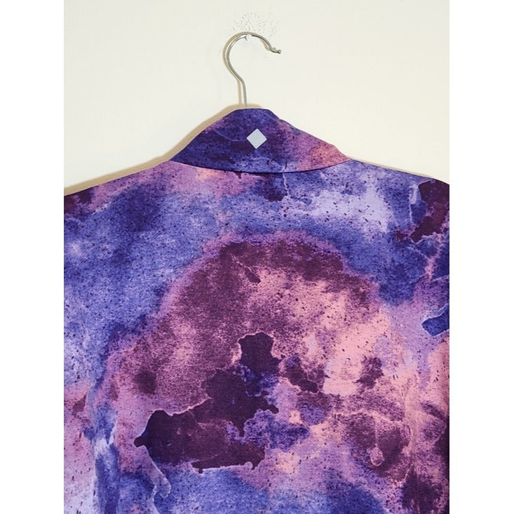 Rise by LuLaRoe Pink and Purple Print Half Zip Athleisure Pullover Size3X NWT