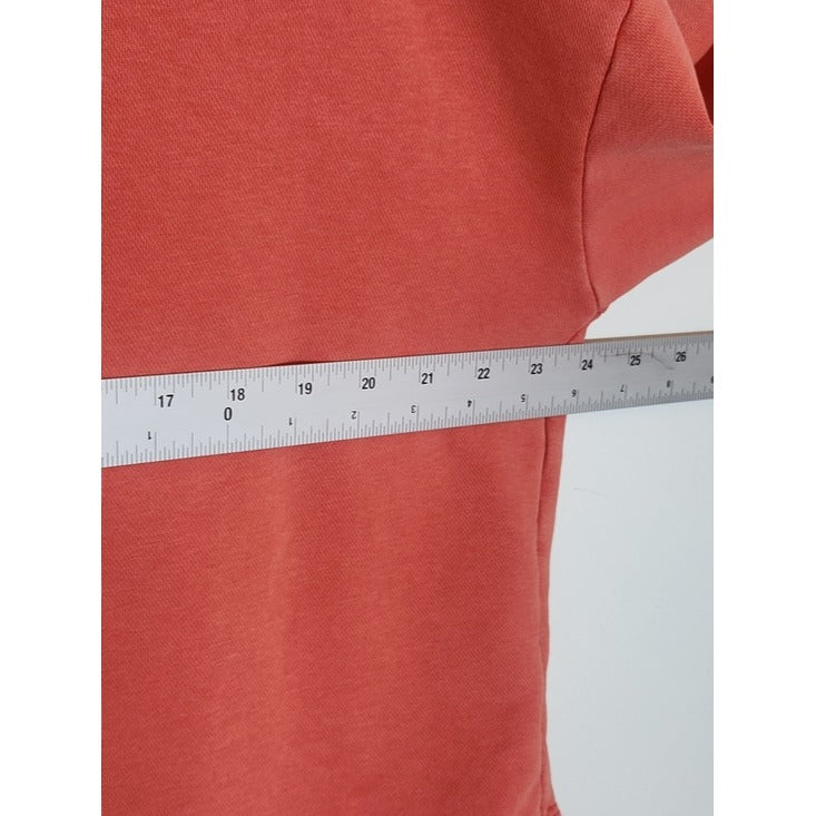 Daily Practice Coral Cropped Sweatshirt with Wide Neckline Size Small