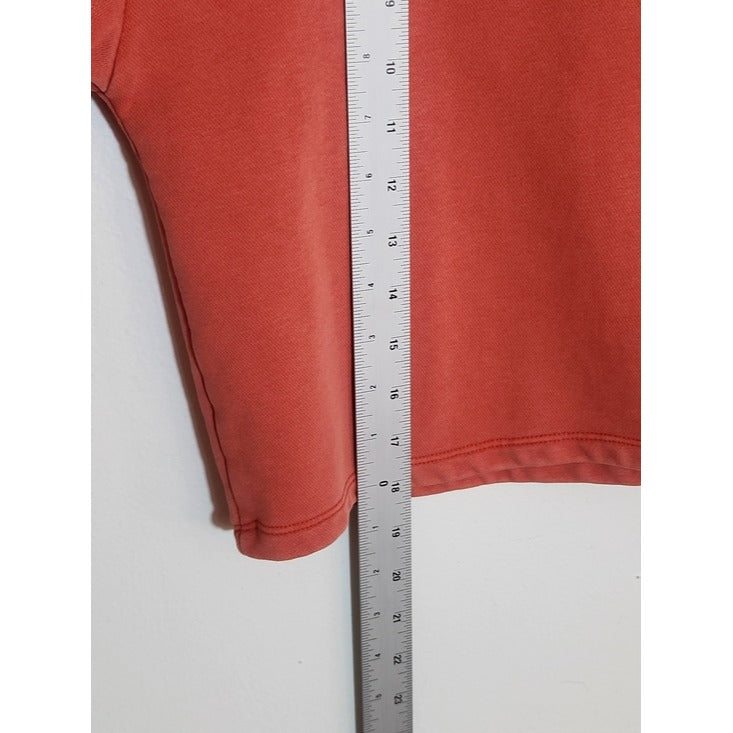 Daily Practice Coral Cropped Sweatshirt with Wide Neckline Size Small