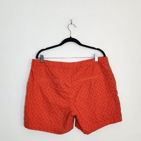 Old Navy Orange Eyelet Lace Shorts Size 14
