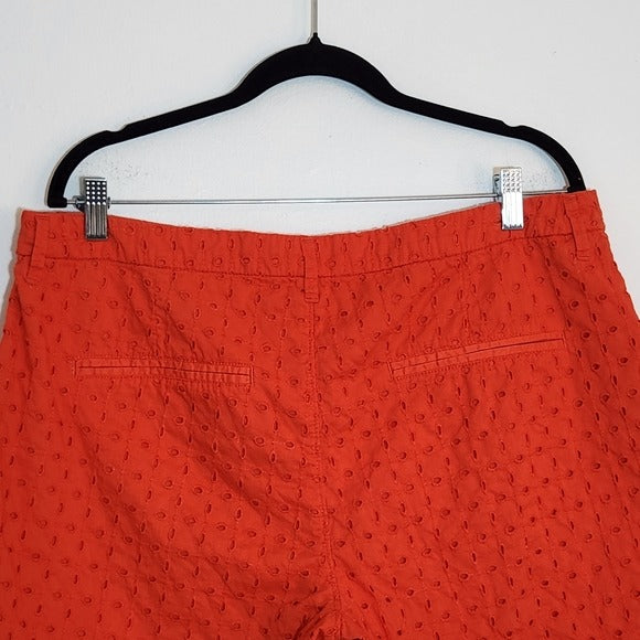 Old Navy Orange Eyelet Lace Shorts Size 14