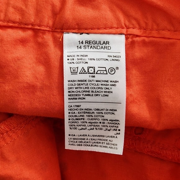 Old Navy Orange Eyelet Lace Shorts Size 14