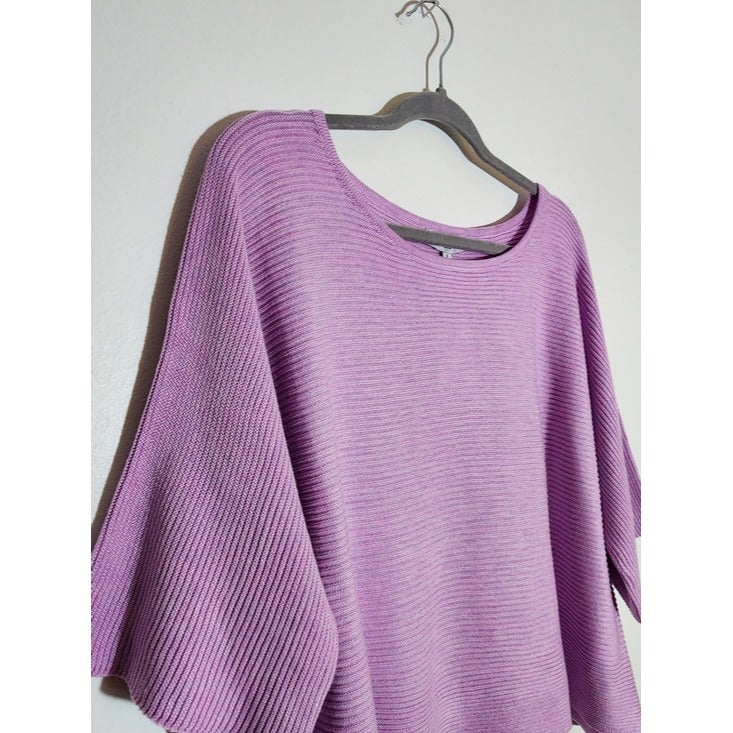 Fate Lilac Purple Ribbed Knit Cropped Sweater Size Small NWT
