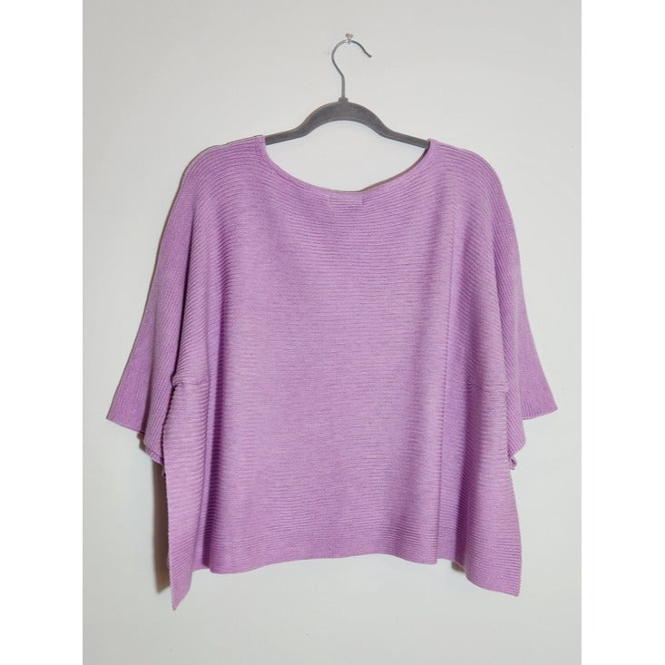 Fate Lilac Purple Ribbed Knit Cropped Sweater Size Small NWT