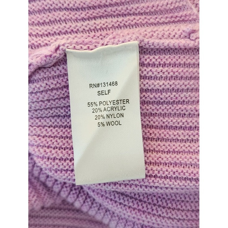 Fate Lilac Purple Ribbed Knit Cropped Sweater Size Small NWT