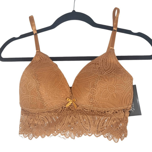 Frederick's of Hollywood Orange Lace Bralette Size Large NWT Orange Bralette