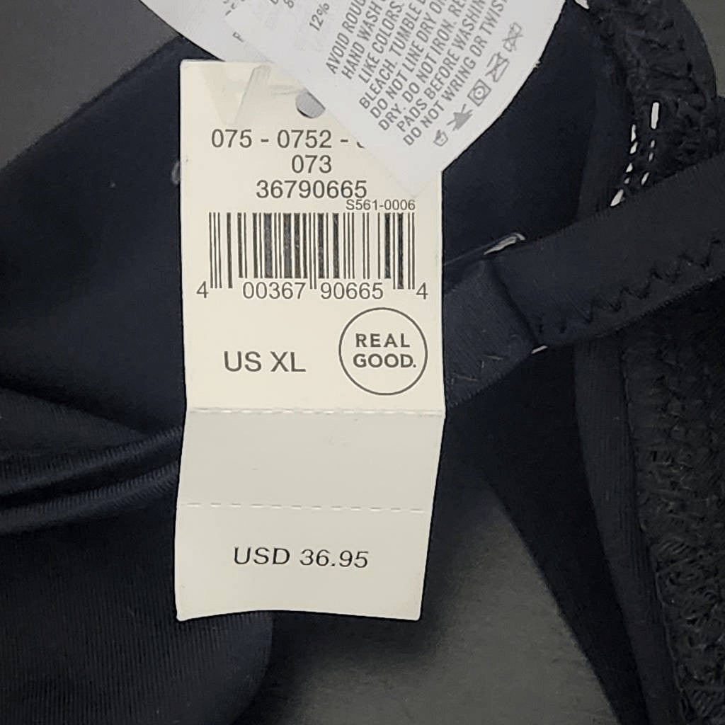 Aerie Black Ruffle Bikini Top NWT Size XL Black Triangle Bikini Top