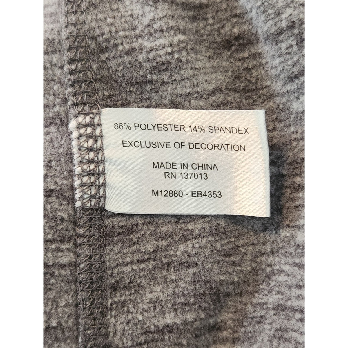 Eddie Bauer Heather Gray Fleece Lined Athletic Pullover Mock Neck Size Small