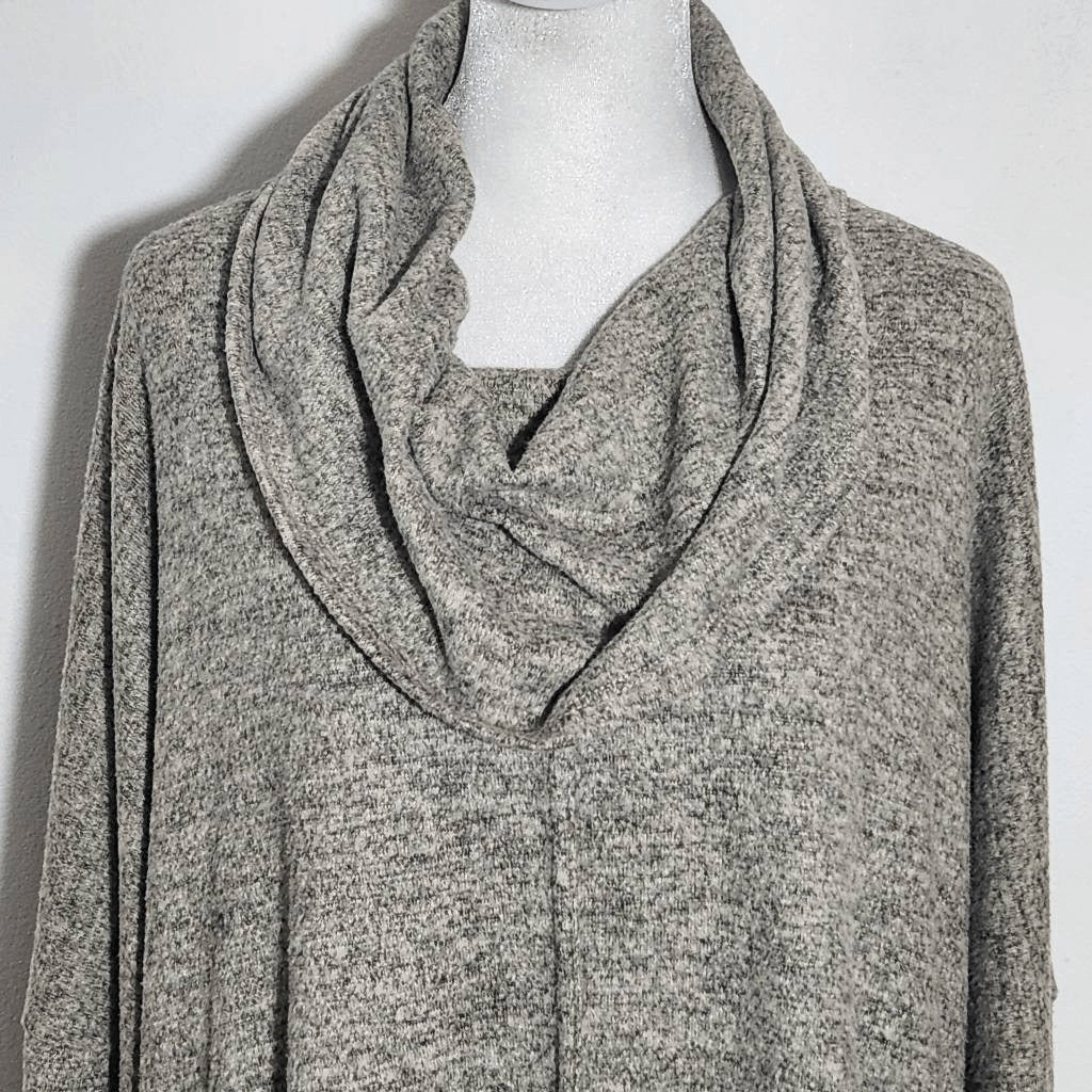 Chenault Tan Cowl Neck Oversized Sweater Size Small Khaki Cowl Neck Sweater