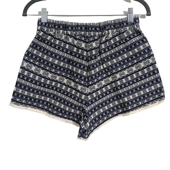 Dani Collection Navy High Waist Shorts Size Medium Aztec Boho Shorts