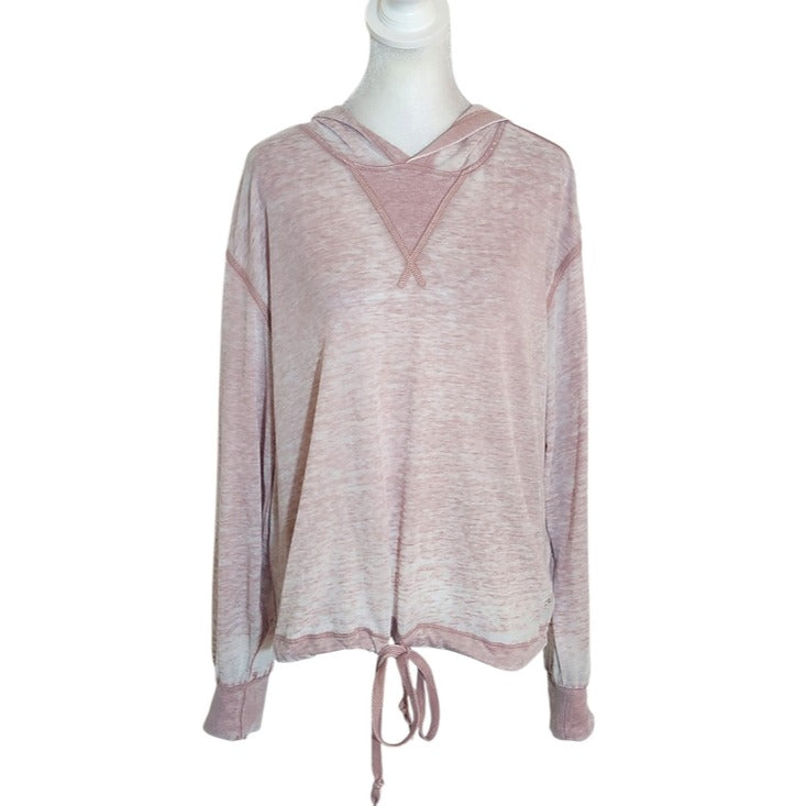 Altar'd State Revival Pink Distressed Oversized Hoodie Pullover Size Small
