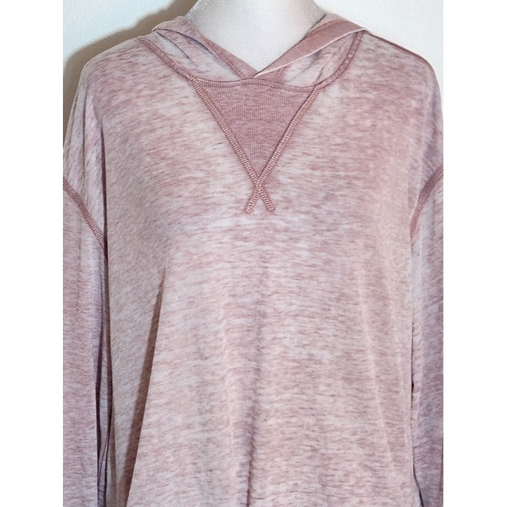 Altar'd State Revival Pink Distressed Oversized Hoodie Pullover Size Small
