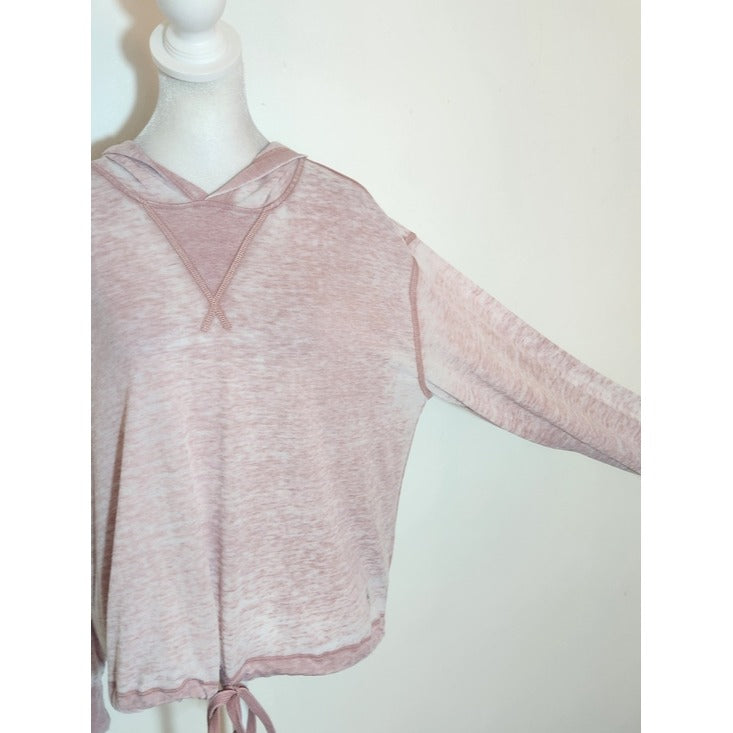 Altar'd State Revival Pink Distressed Oversized Hoodie Pullover Size Small