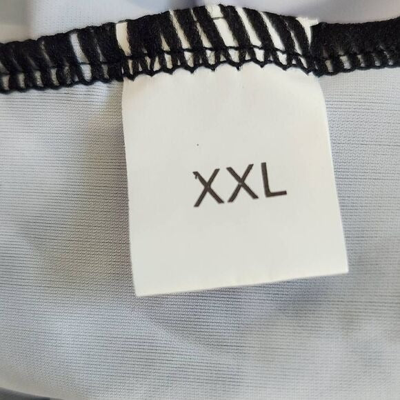 Black and White Circle Print Tankini Swimsuit Size XXL