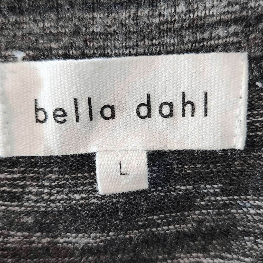 Bella Dahl Charcoal Gray Soft Knit T-shirt Midi Dress Size Large Cozy Gray Dress