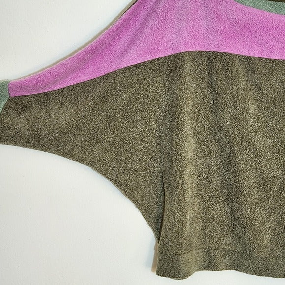 Ragabond Brown Fleece Colorblock Oversized Pullover Size Large