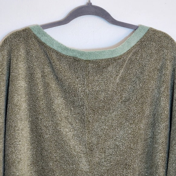Ragabond Brown Fleece Colorblock Oversized Pullover Size Large