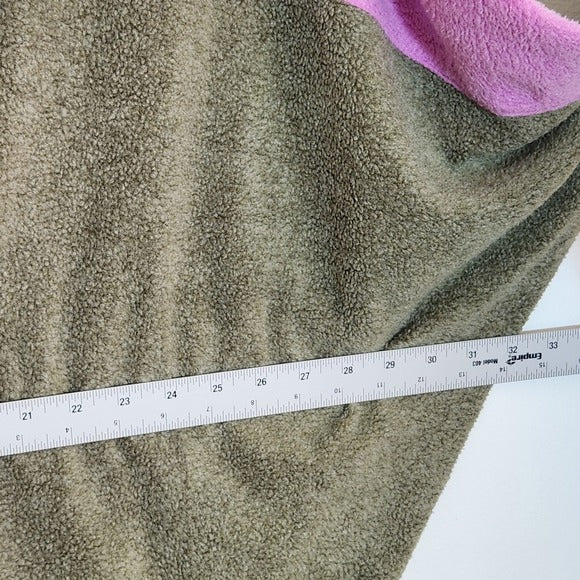 Ragabond Brown Fleece Colorblock Oversized Pullover Size Large