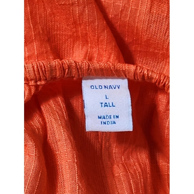 Old Navy Orange Boho Tiered Sundress Size Large Tall