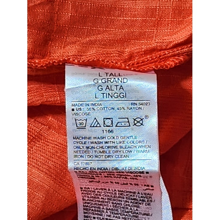 Old Navy Orange Boho Tiered Sundress Size Large Tall