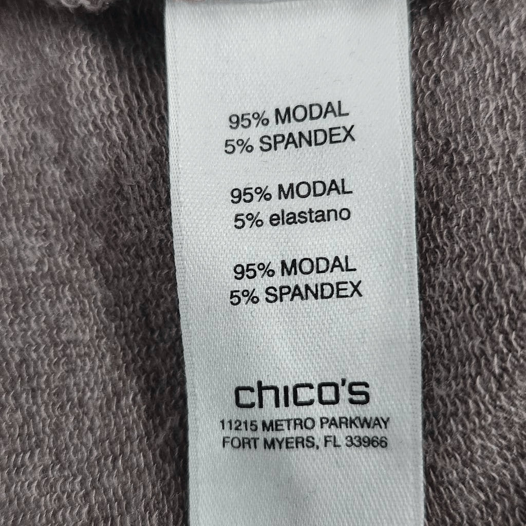 Chico's Tan and Gray Cowl Neck Colorblock Top Size Medium Chico's Cowl Neck Top