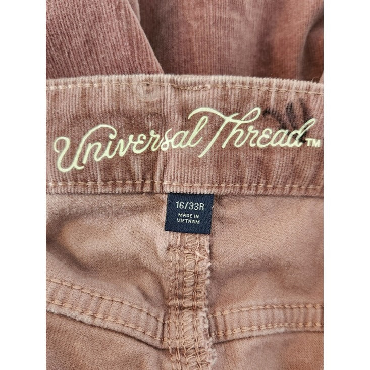 Universal Thread Mauve Pink Mid-Rise Skinny Corduroy Pants Size 16