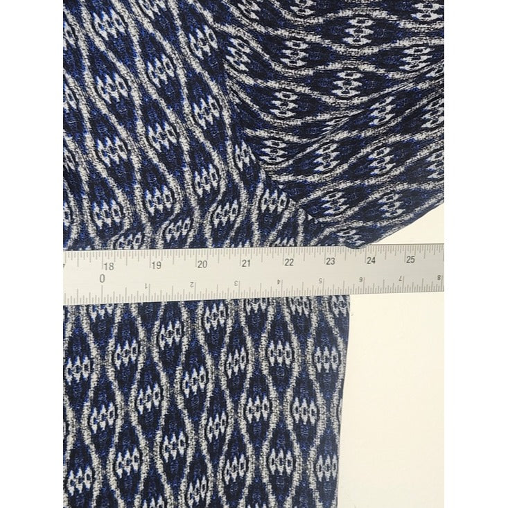 Rose & Olive Navy Ikat Print Peasant Blouse Size 1X