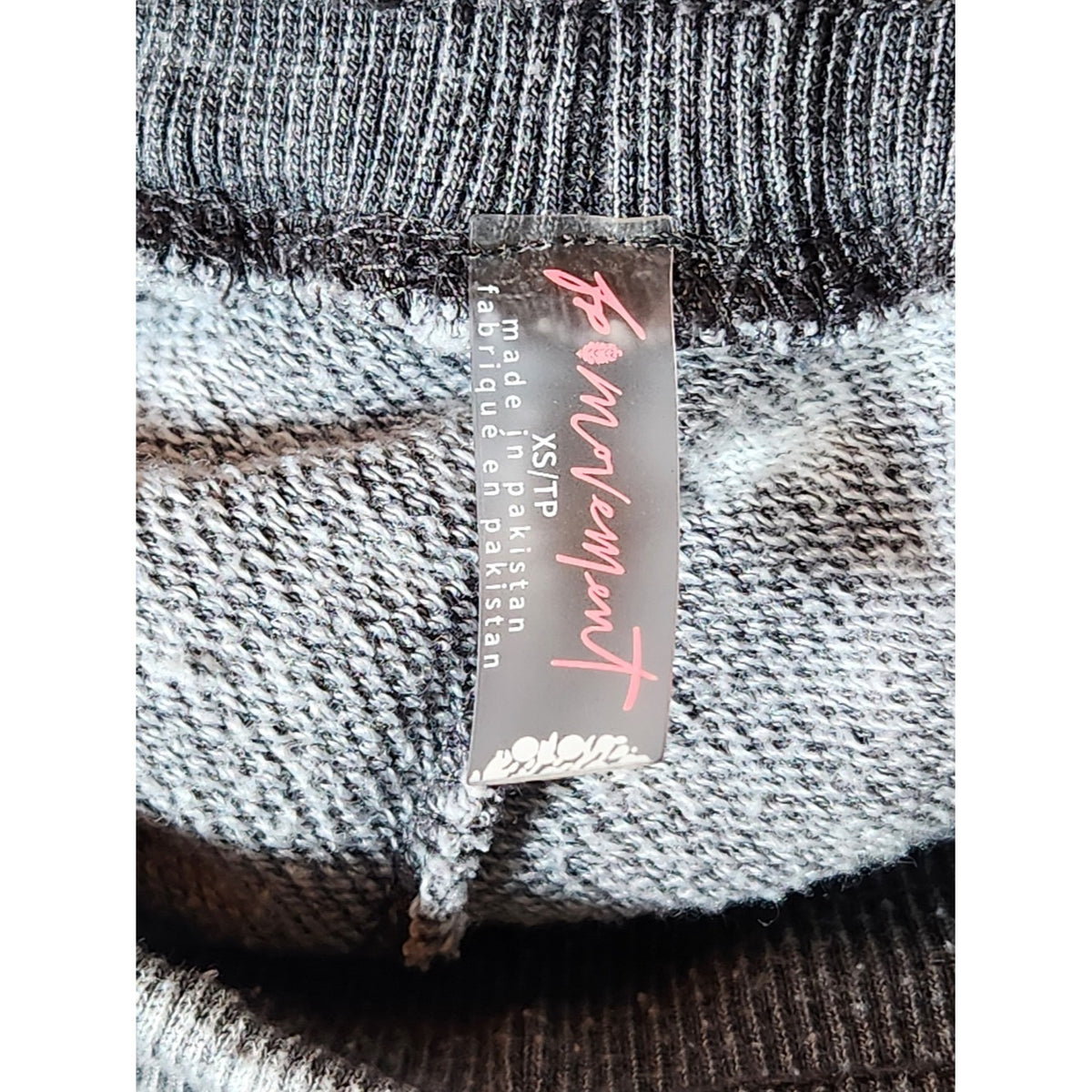 Free People Movement Gray Distressed Pull-On Cropped Drawstring Pants Size XS