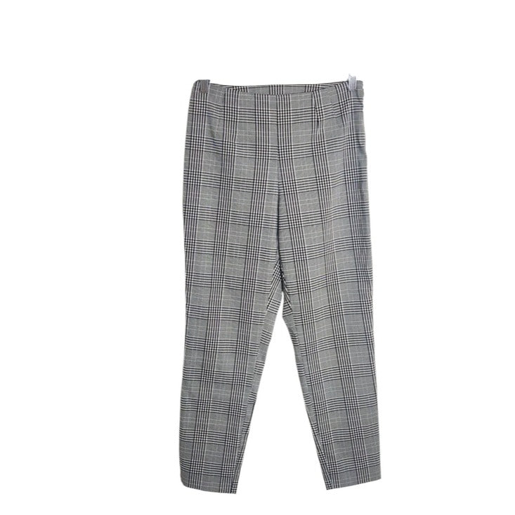 Time and Tru Black and White Plaid Ankle Pants Size 10