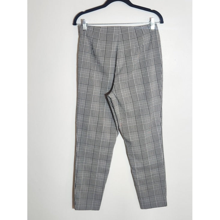 Time and Tru Black and White Plaid Ankle Pants Size 10