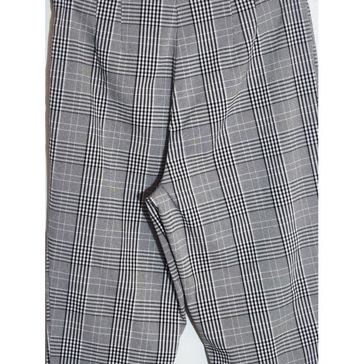 Time and Tru Black and White Plaid Ankle Pants Size 10