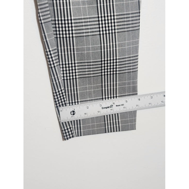 Time and Tru Black and White Plaid Ankle Pants Size 10