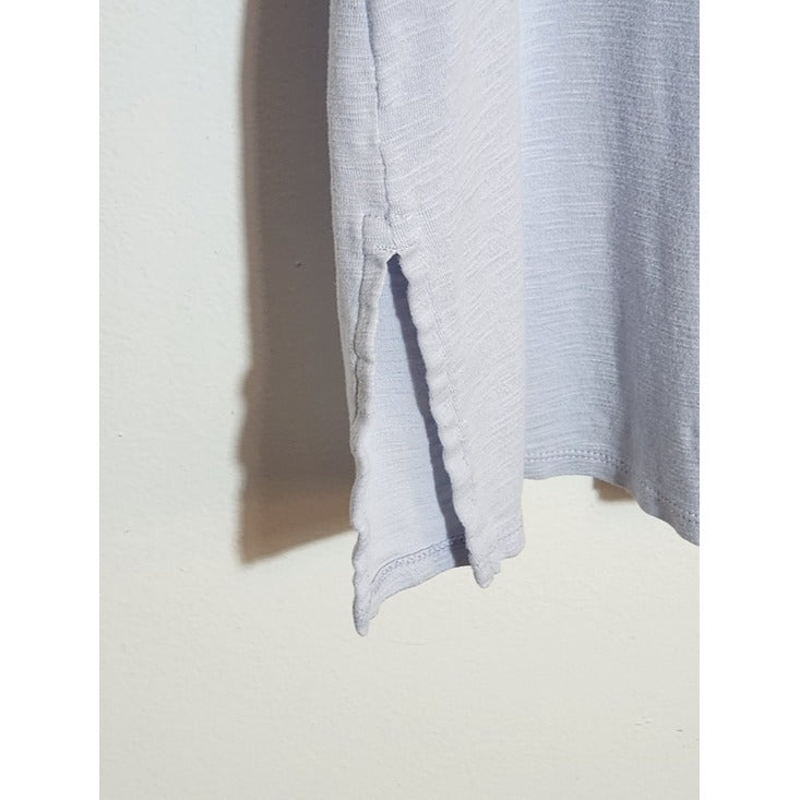 J. Jill Light Blue Pima Cotton Scoop Neck Tee Size Large Flaw