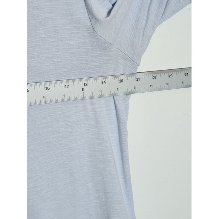 J. Jill Light Blue Pima Cotton Scoop Neck Tee Size Large Flaw