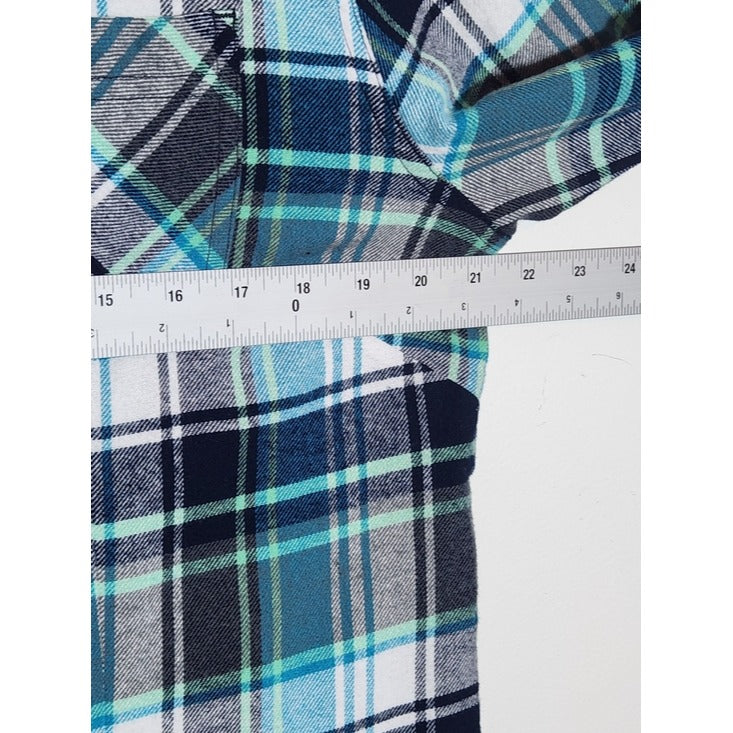 Legendary Whitetails Blue Plaid Flannel Shirt Size XL