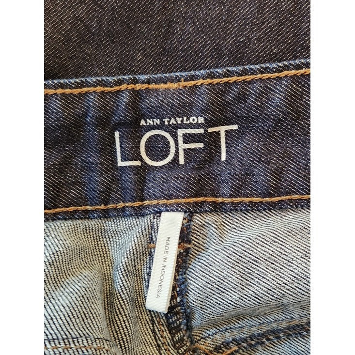 LOFT Womens Dark Wash Modern Crop Jeans Size 10