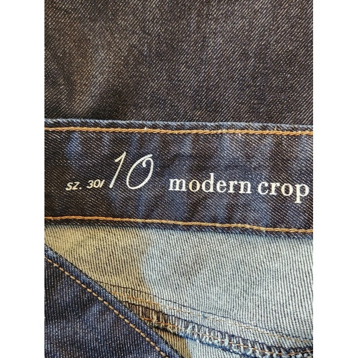 LOFT Womens Dark Wash Modern Crop Jeans Size 10